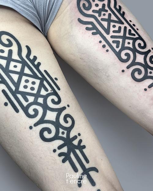 Tattoo fat Line cuisse